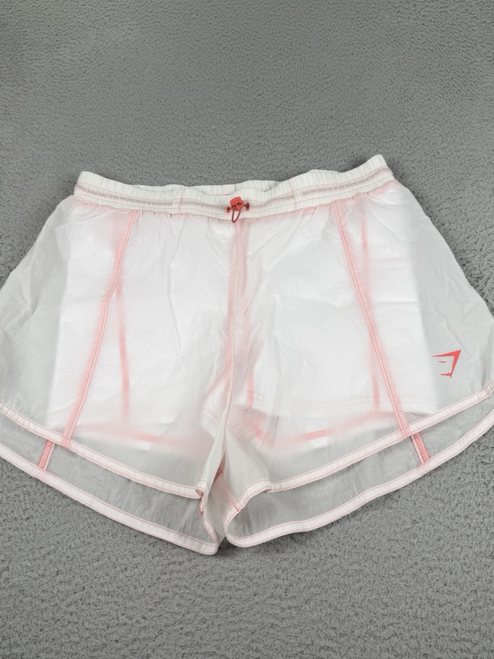 Gymshark Pulse 2 In 1 Shorts Womens Medium White Lined Athletic Workout Gym Yoga